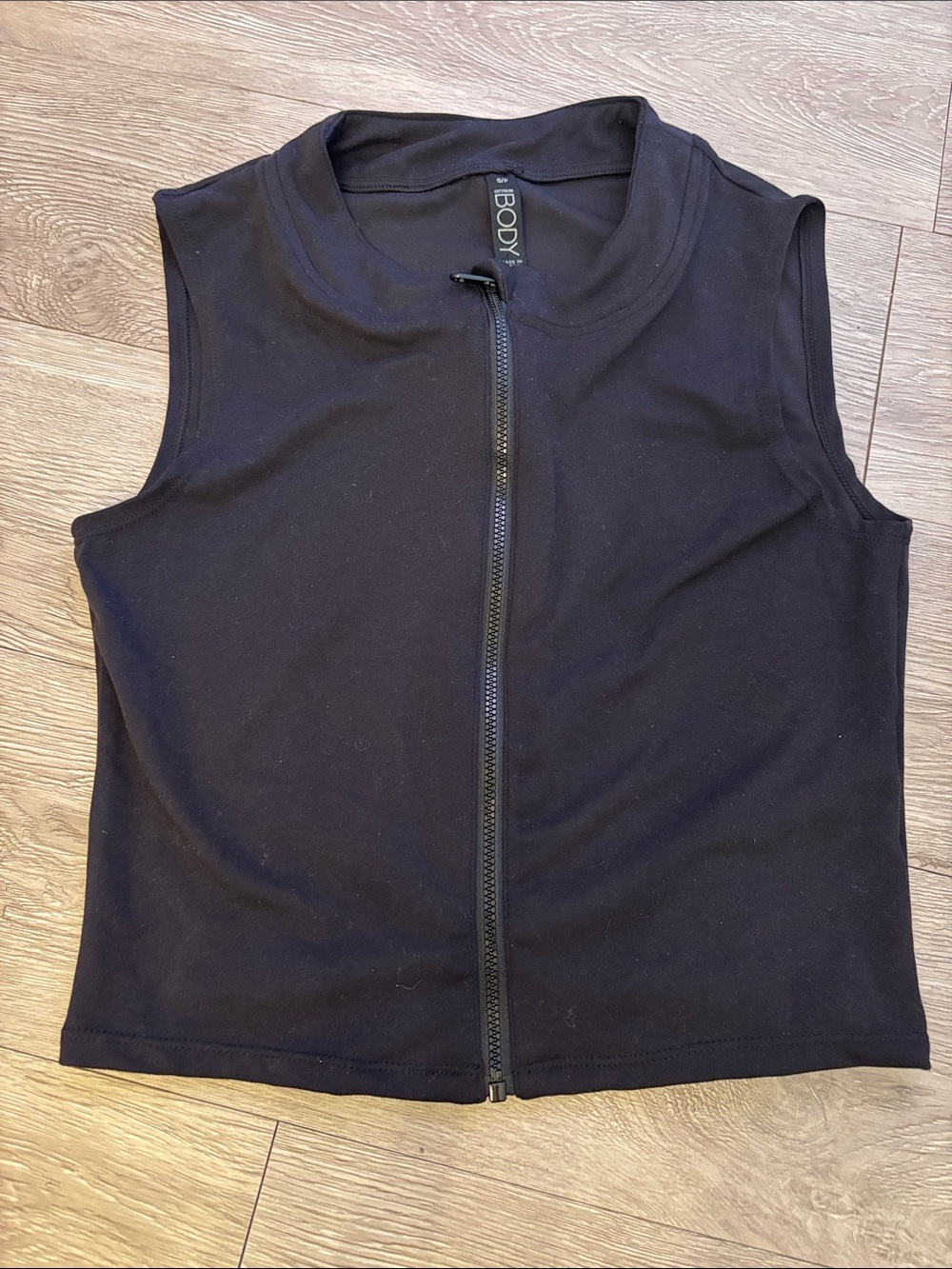 Cotton On Body Black Zip-Up Sleeveless Tank